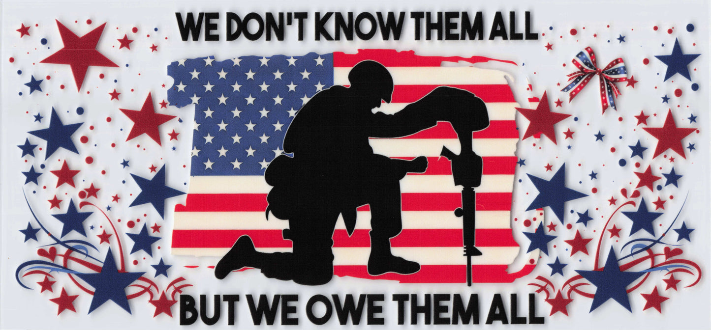 We don’t know them all but we owe them all