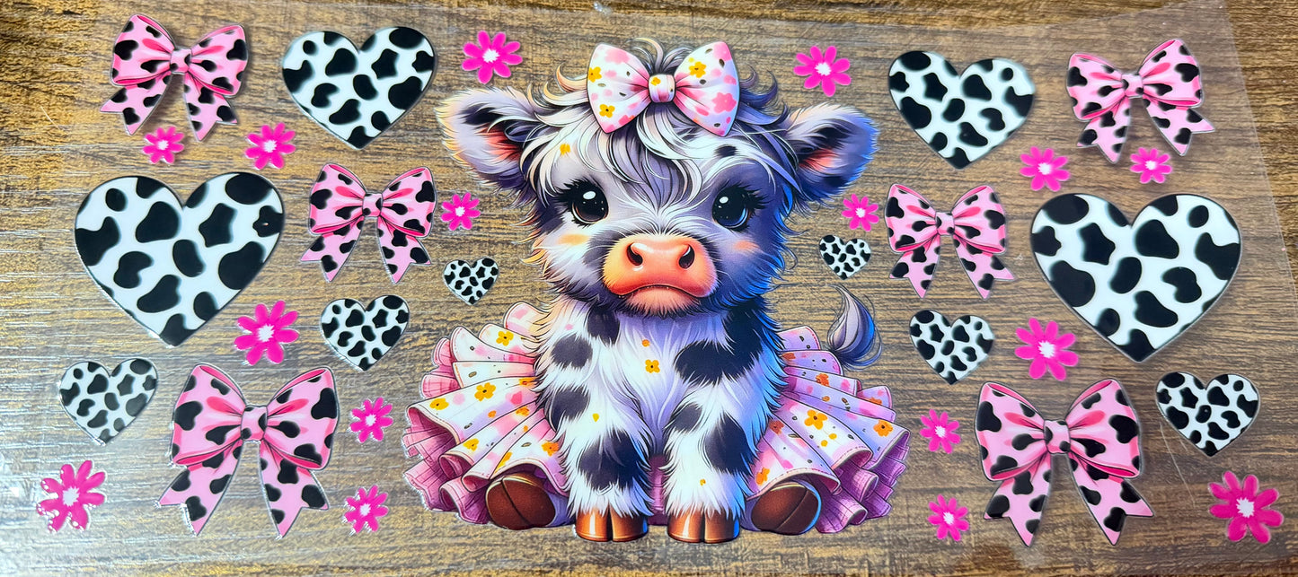 Cute cow pink tutu