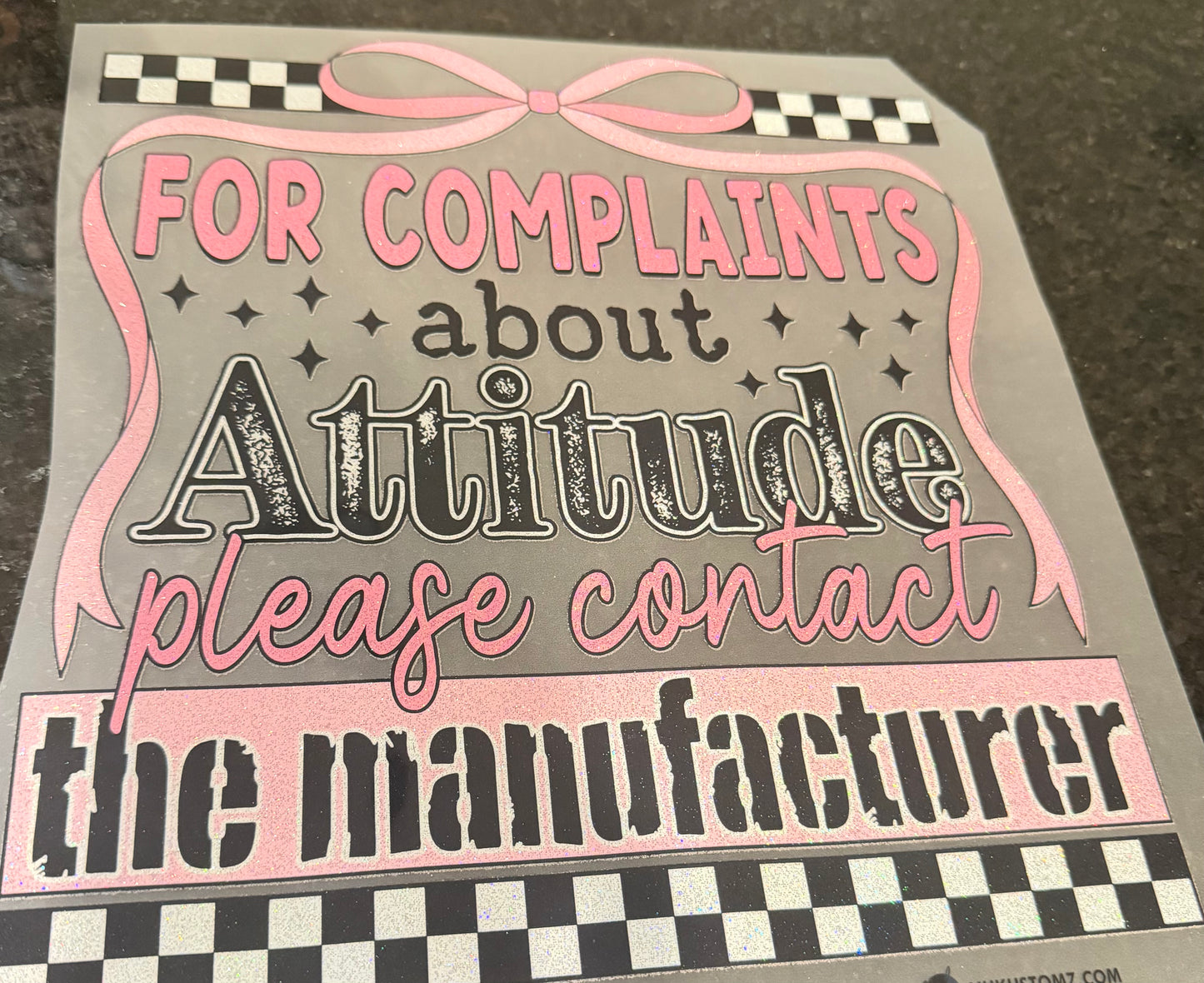 For complaints about attitude