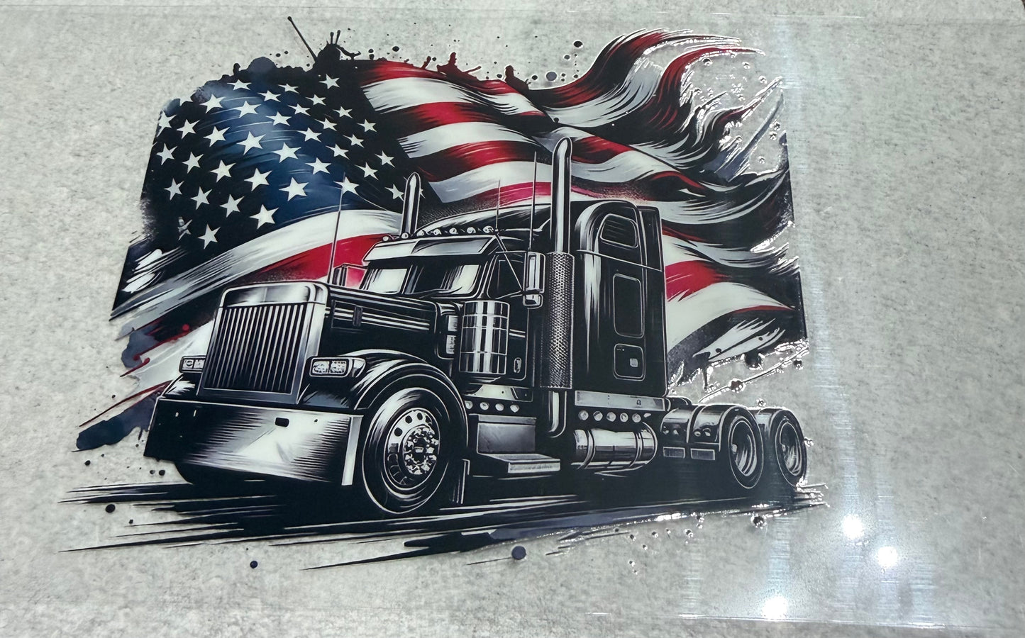 Truck American flag decal