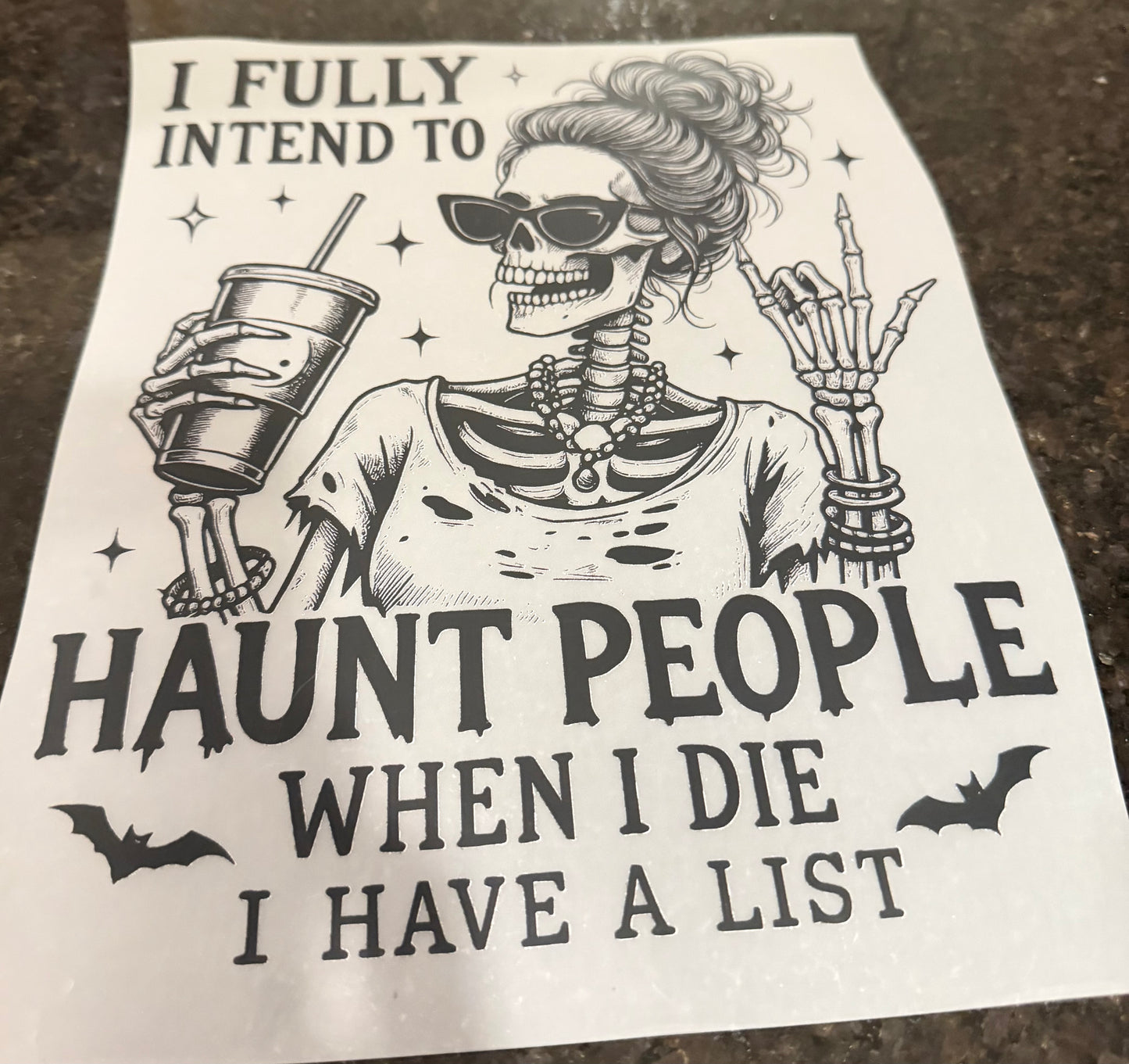 Fully intend to haunt people