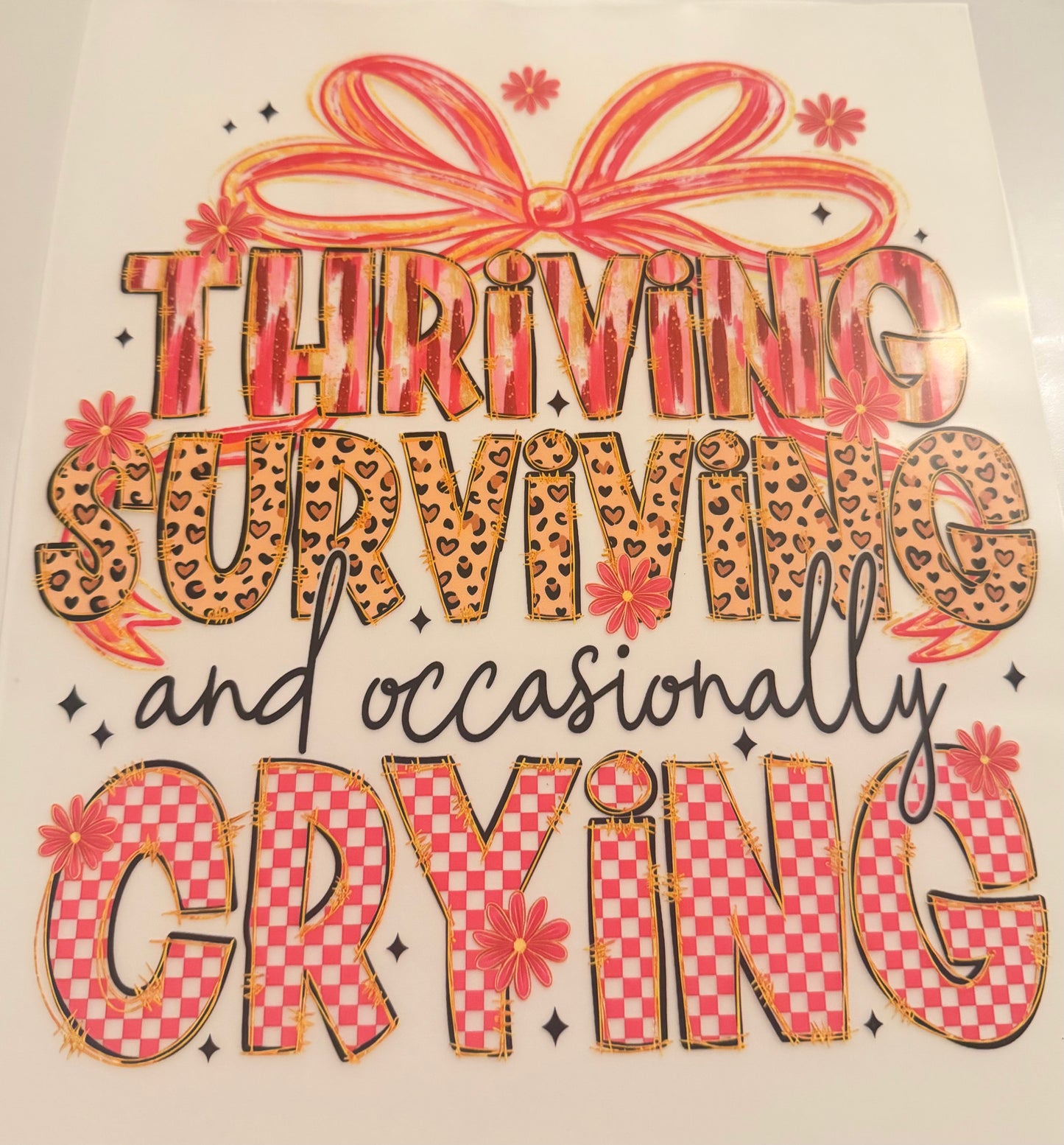 Thriving, surviving, and an occasionally crying