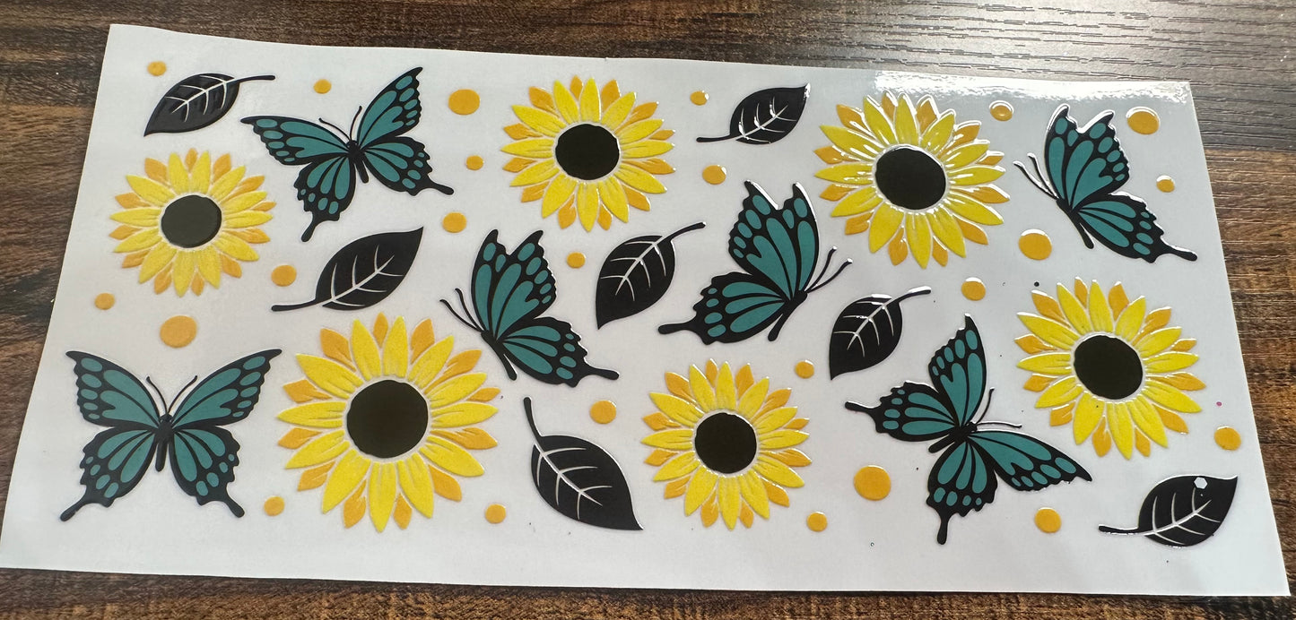 Butterfly and sunflower wrap