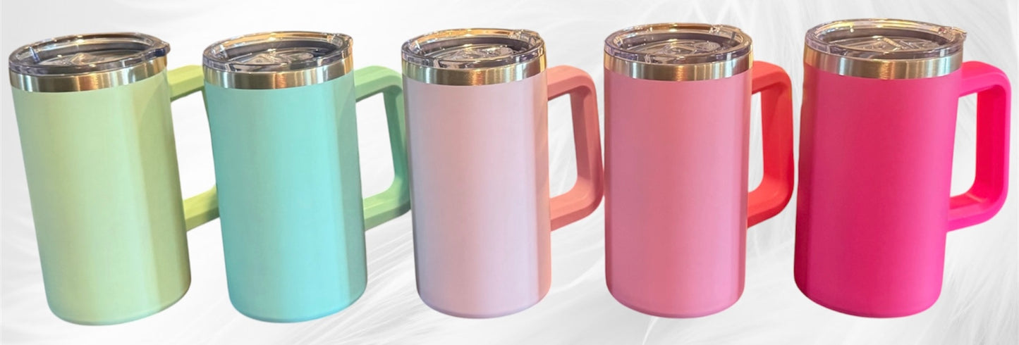 20 oz stainless steel mug (Good for hot & cold)
