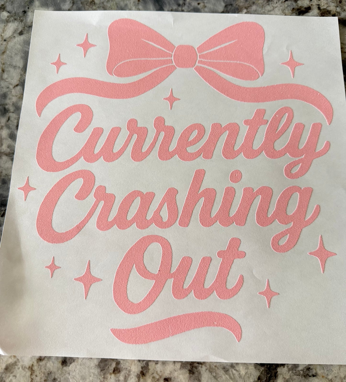 Currently crashing out