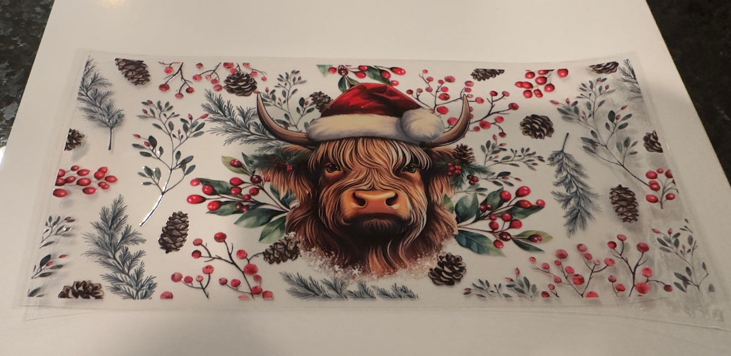 Highland cow Christmas