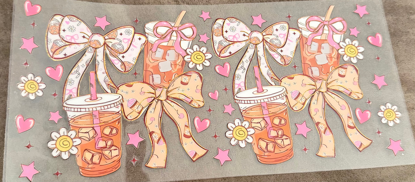 Iced coffee and bows