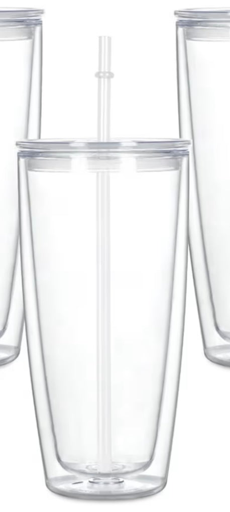 24oz wide acrylic Snowglobe (must be a decal or cut and place wrap)