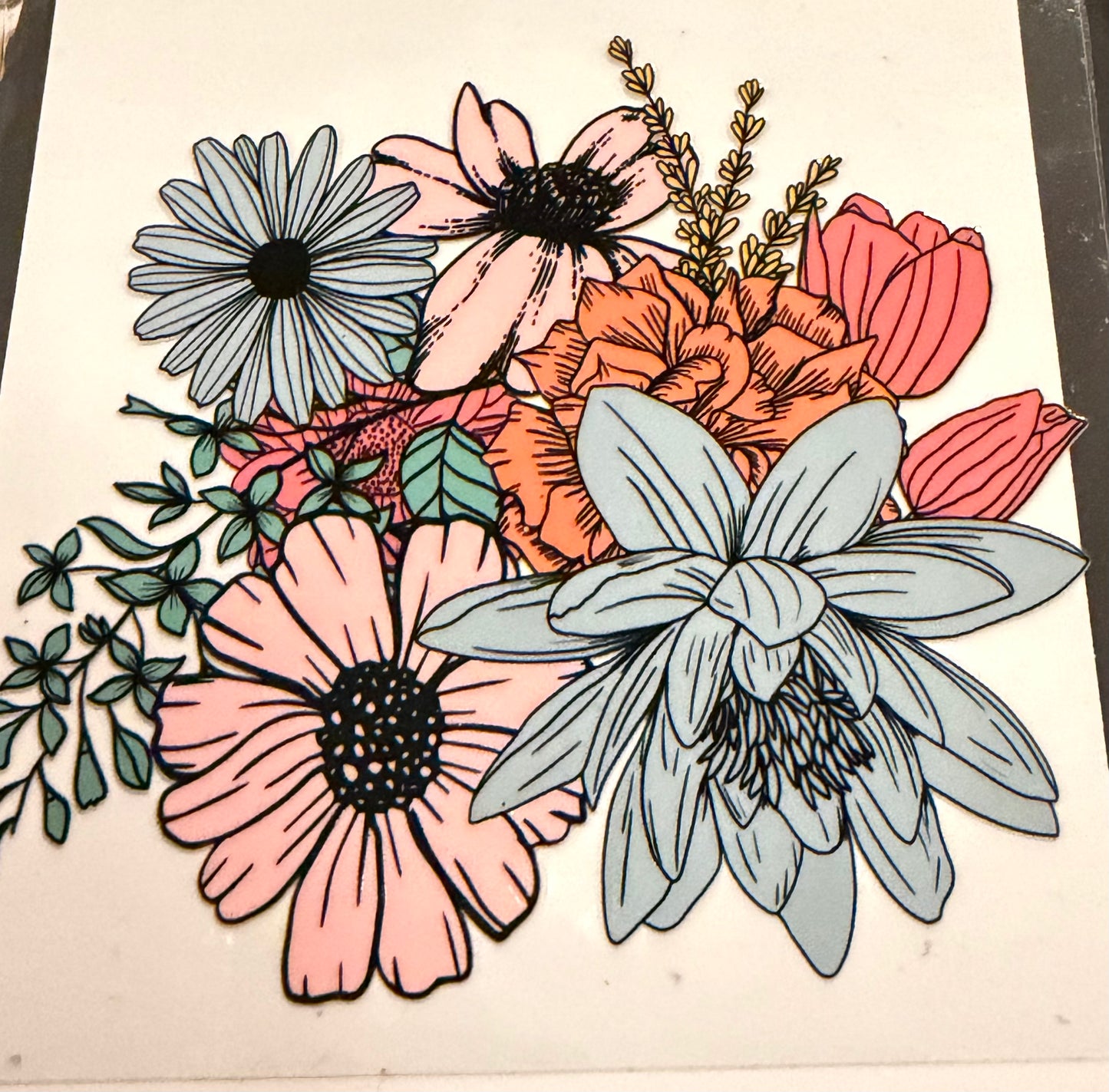Floral decal