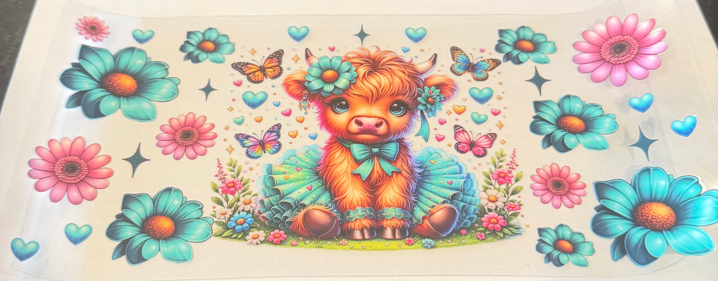 Cow teal tutu