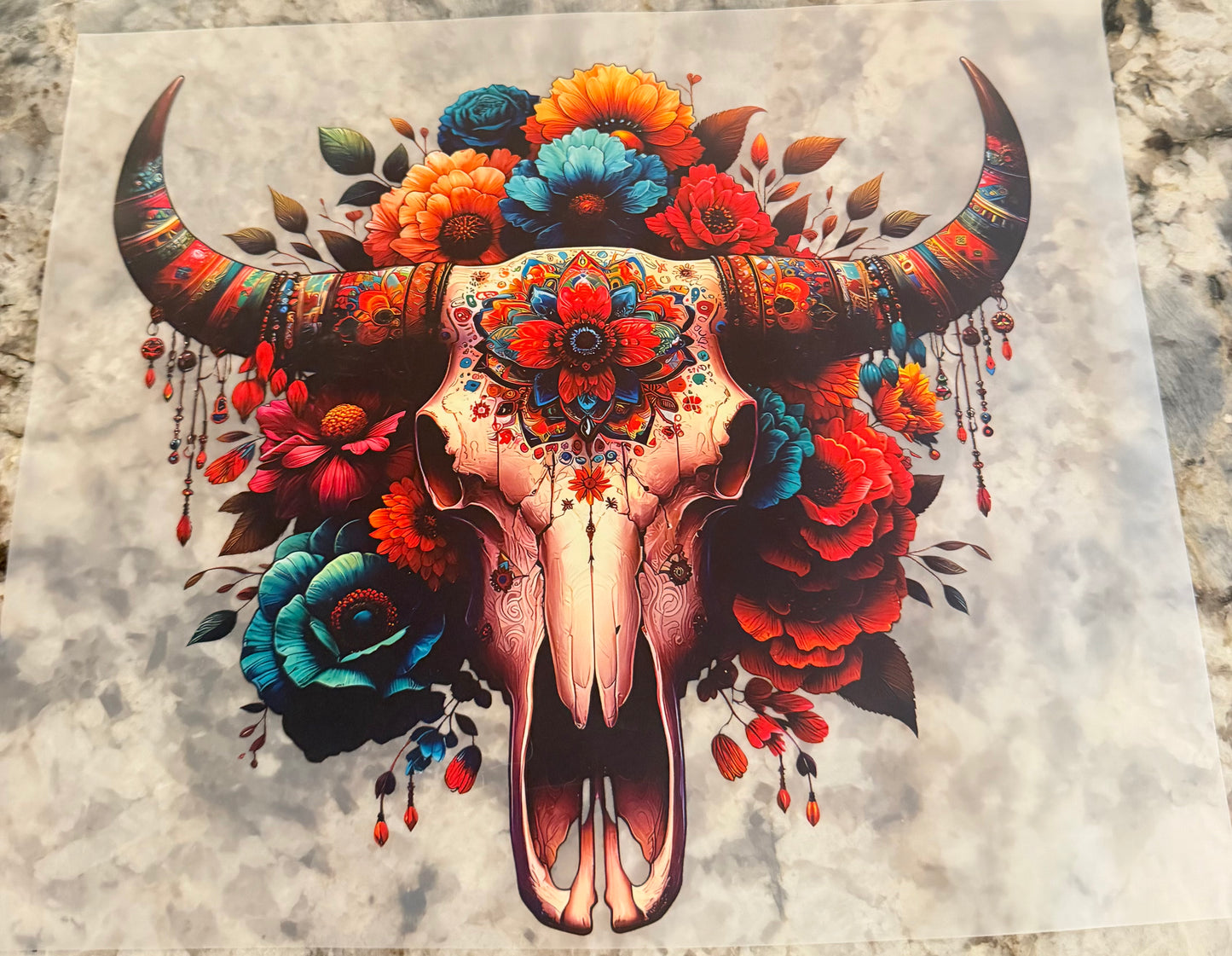 Floral skull