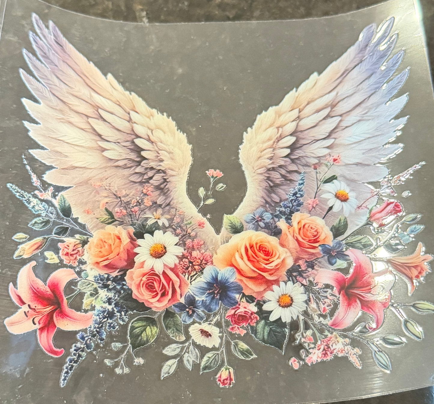 Floral angel wings