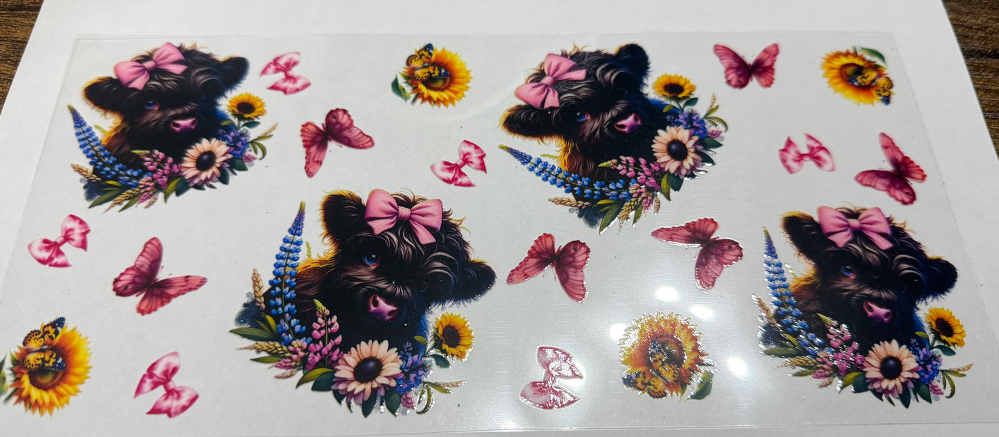 Cows pink butterflies