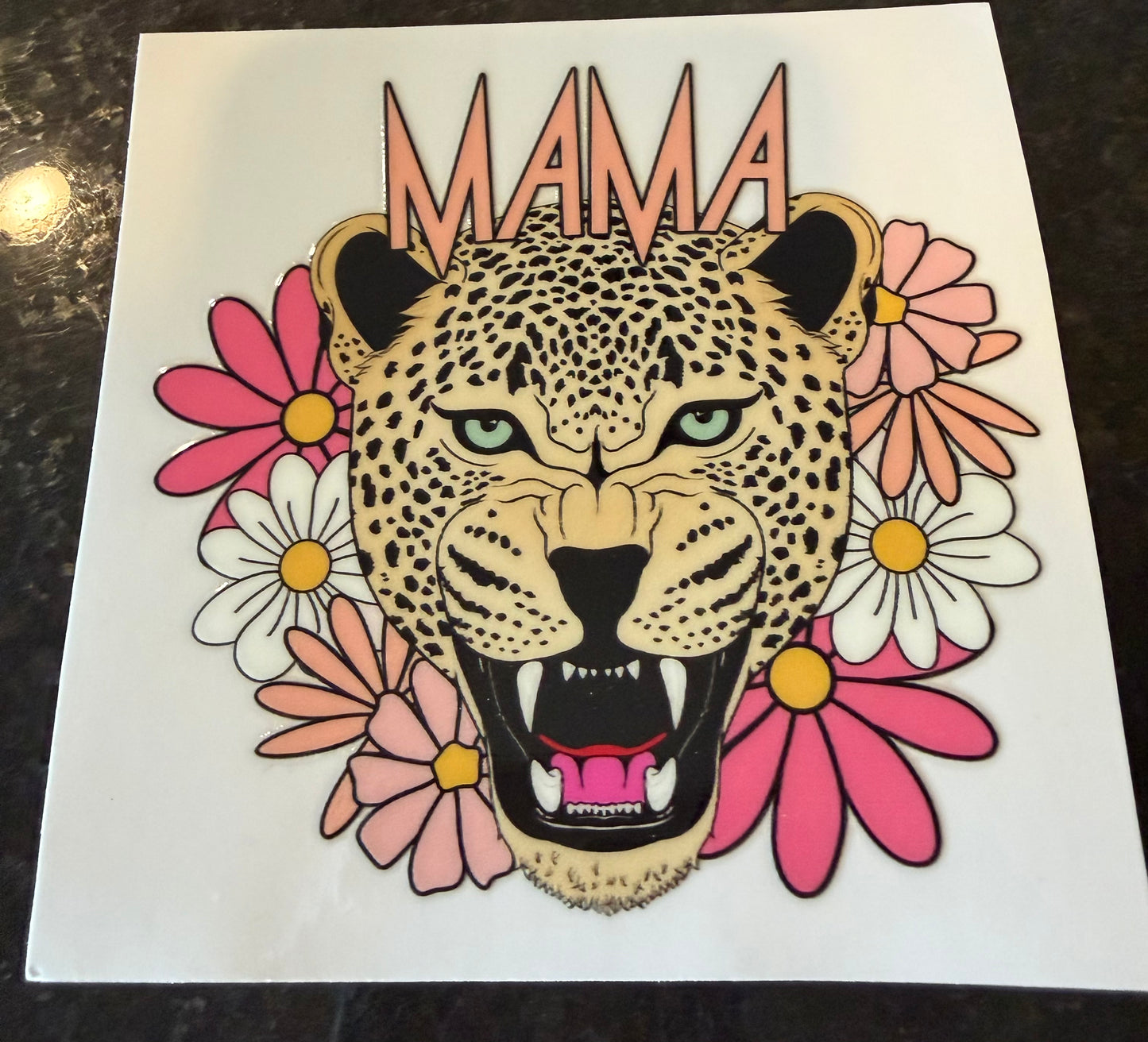 Cheetah mama decal