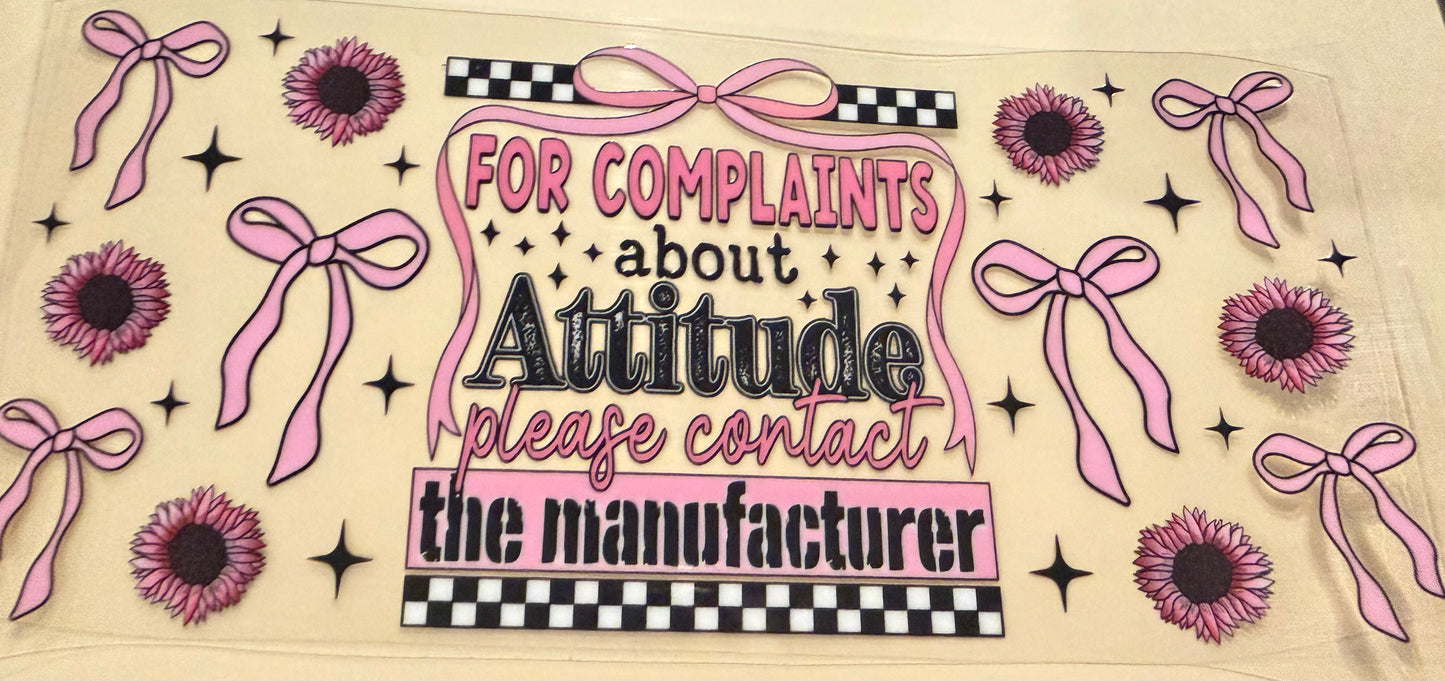For complaints about attitude