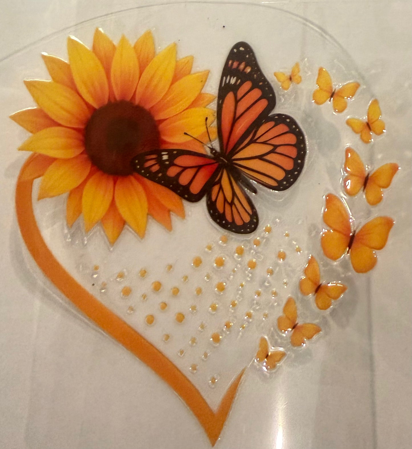 Sunflower butterfly heart 