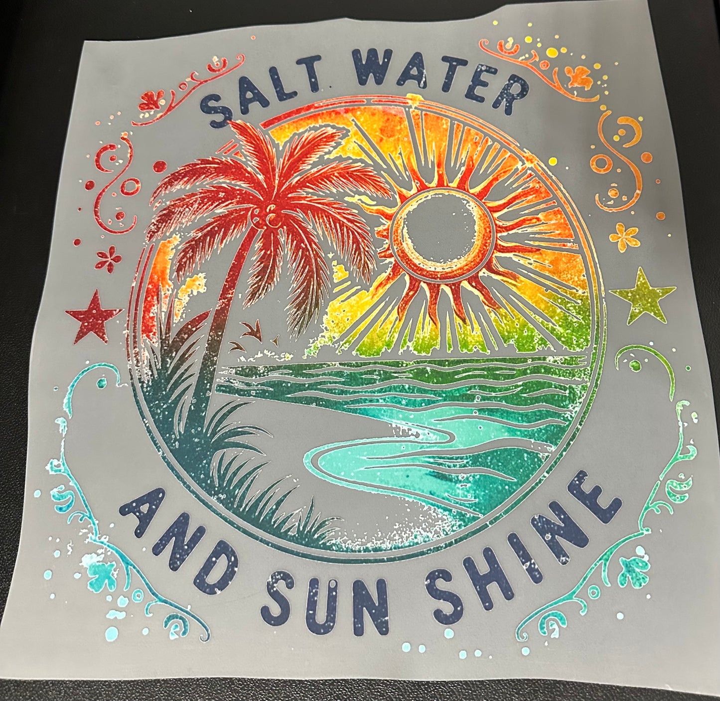 Salt water and sun shine