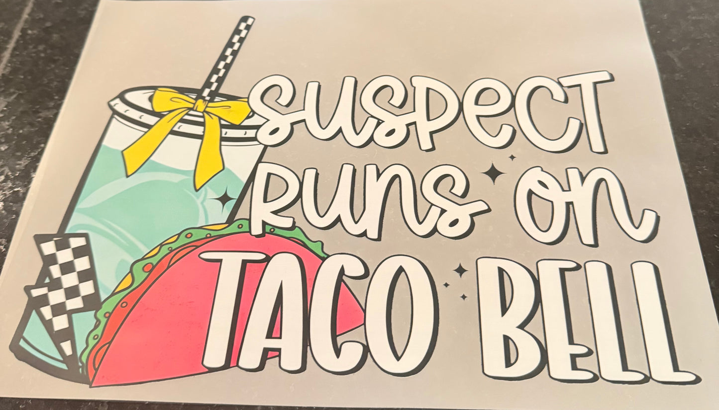 Suspect runs on Taco Bell