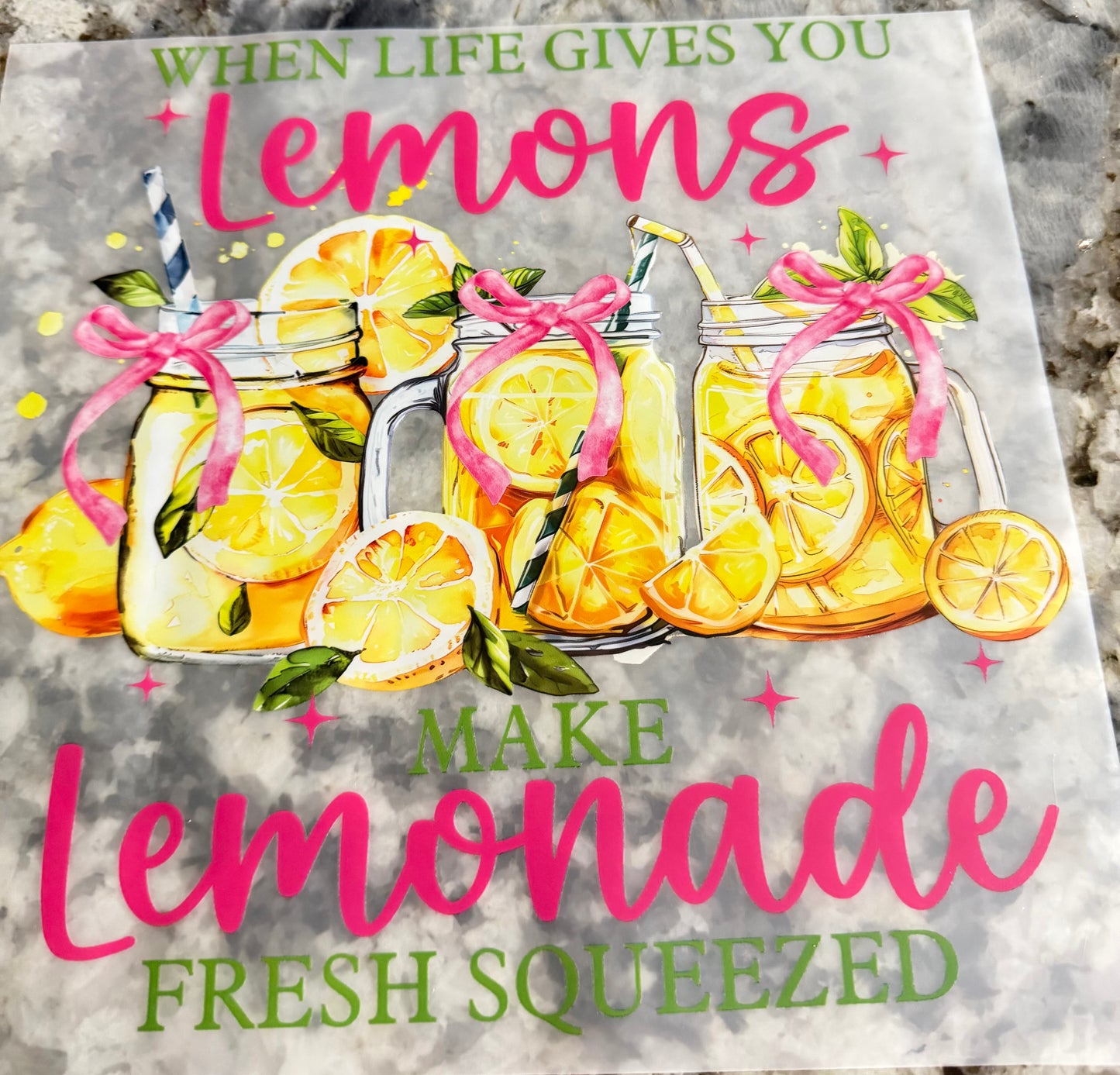 When life gives you lemons, make lemonade