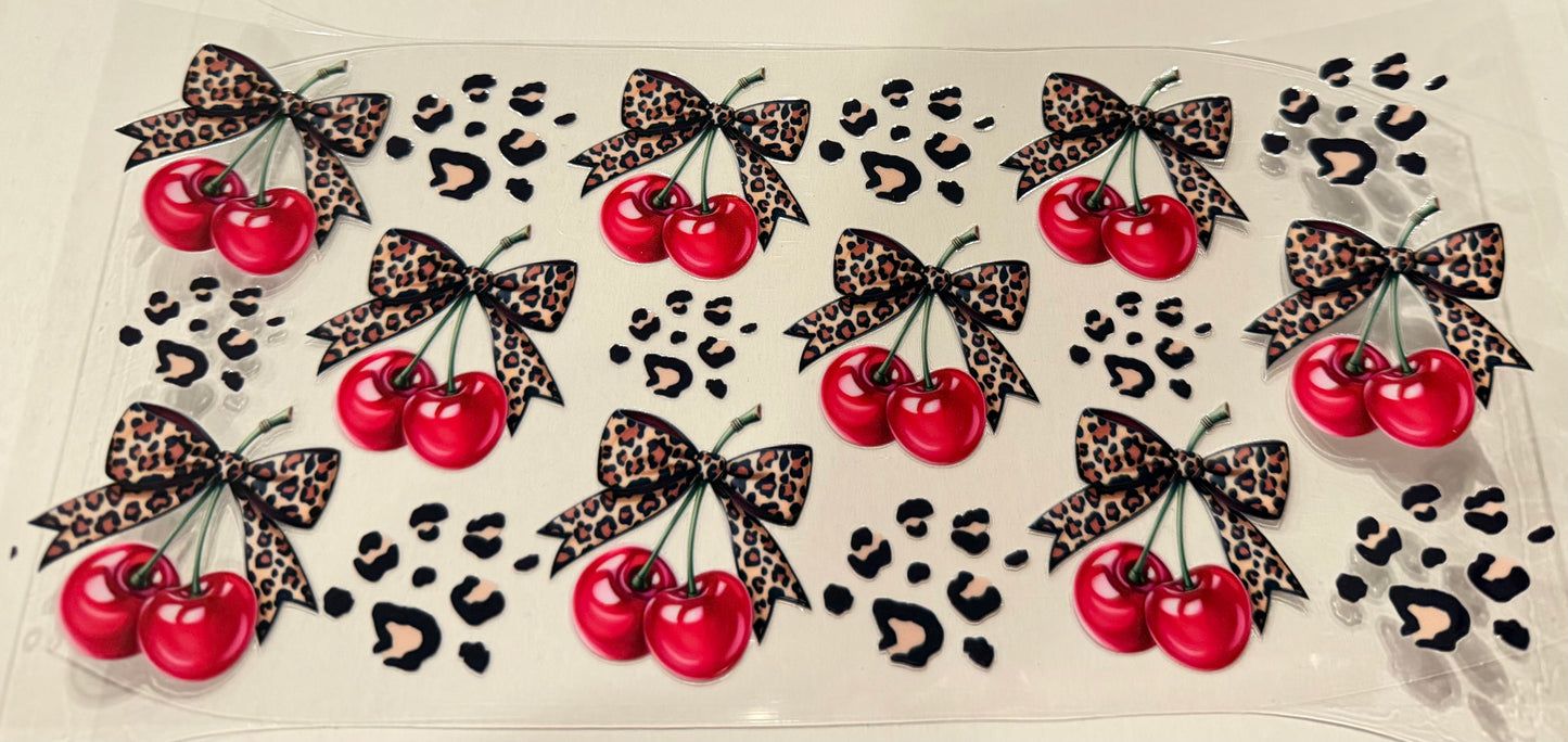 Leopard Cherry bows 