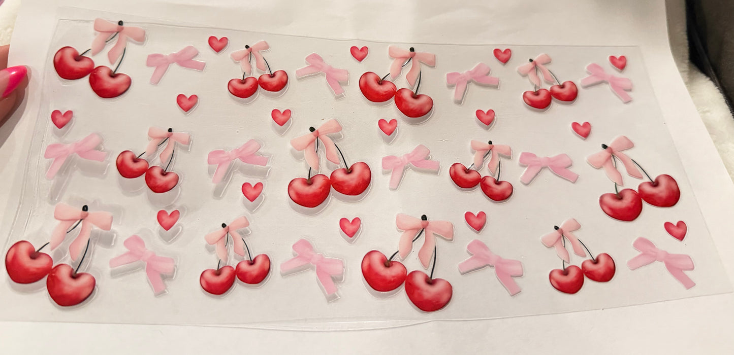 Pink bows & cherries
