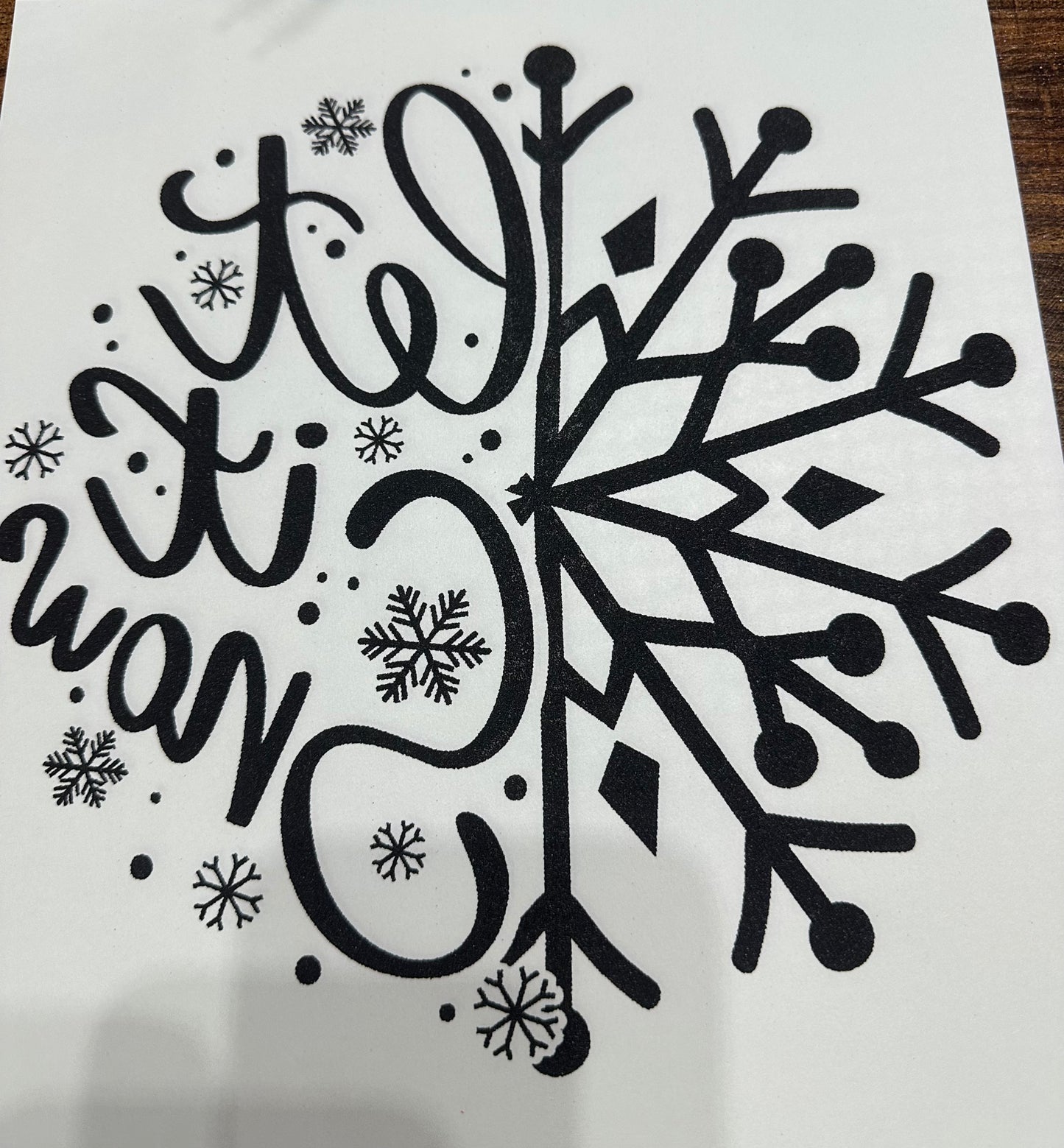Let it snow shirt transfer