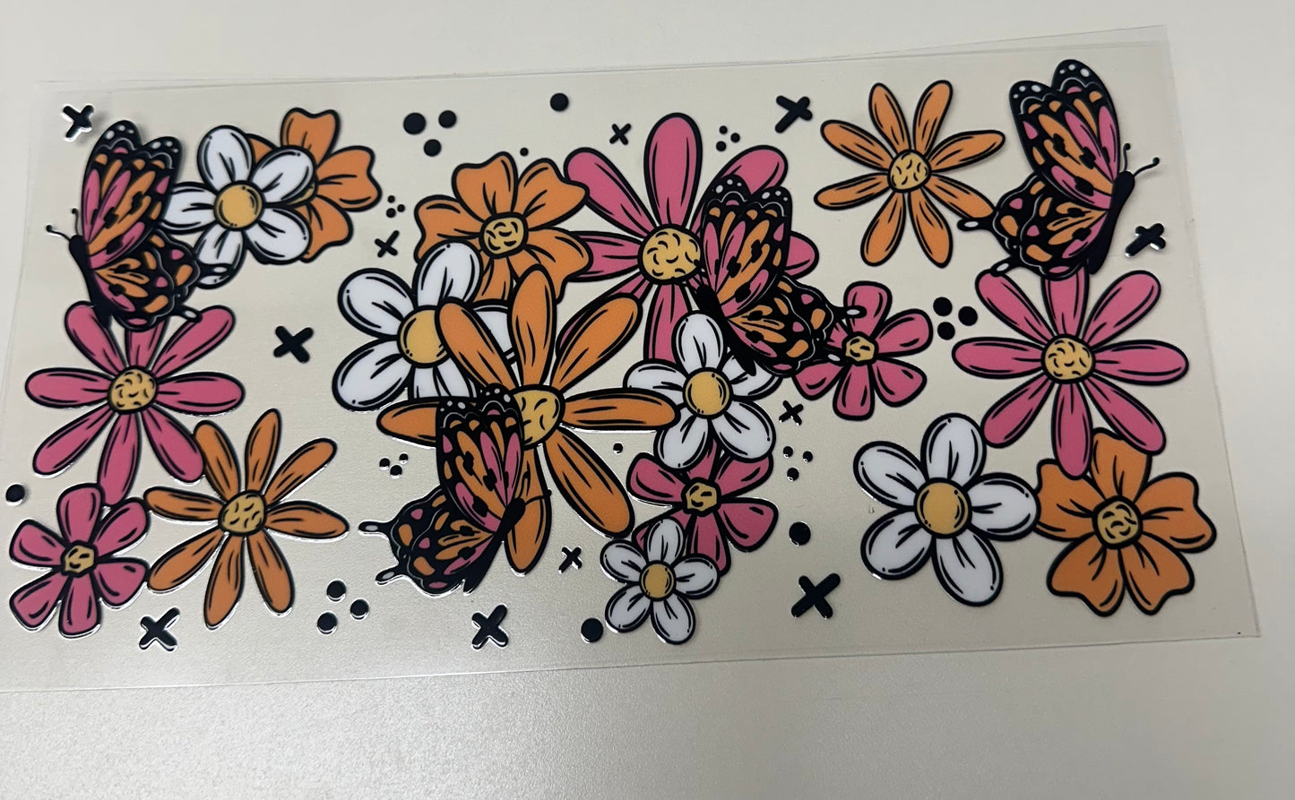 Flowers and butterflies wrap