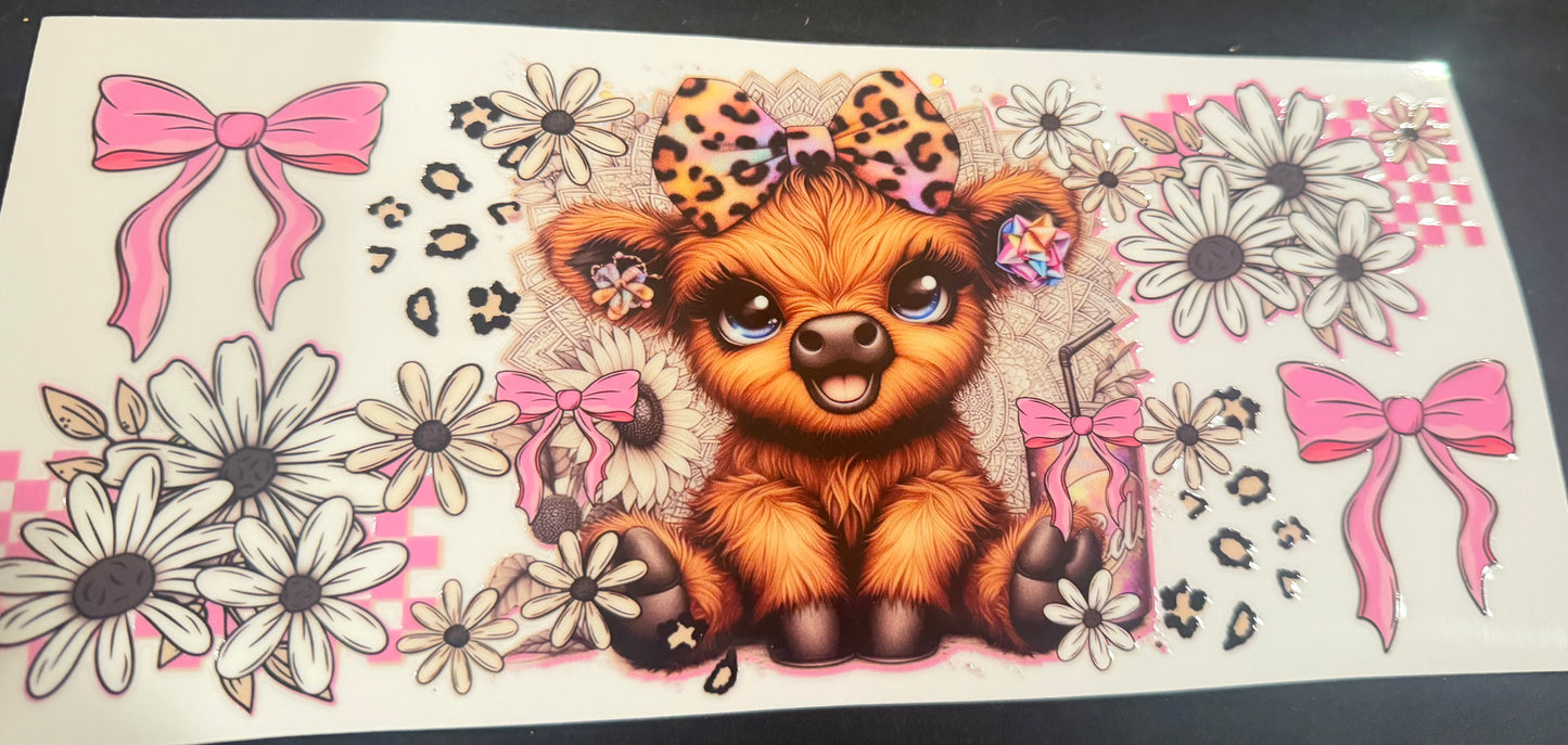 Cow pink bows