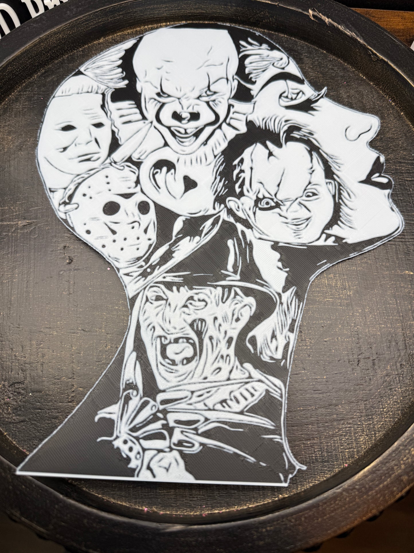 Horror face 3d painting