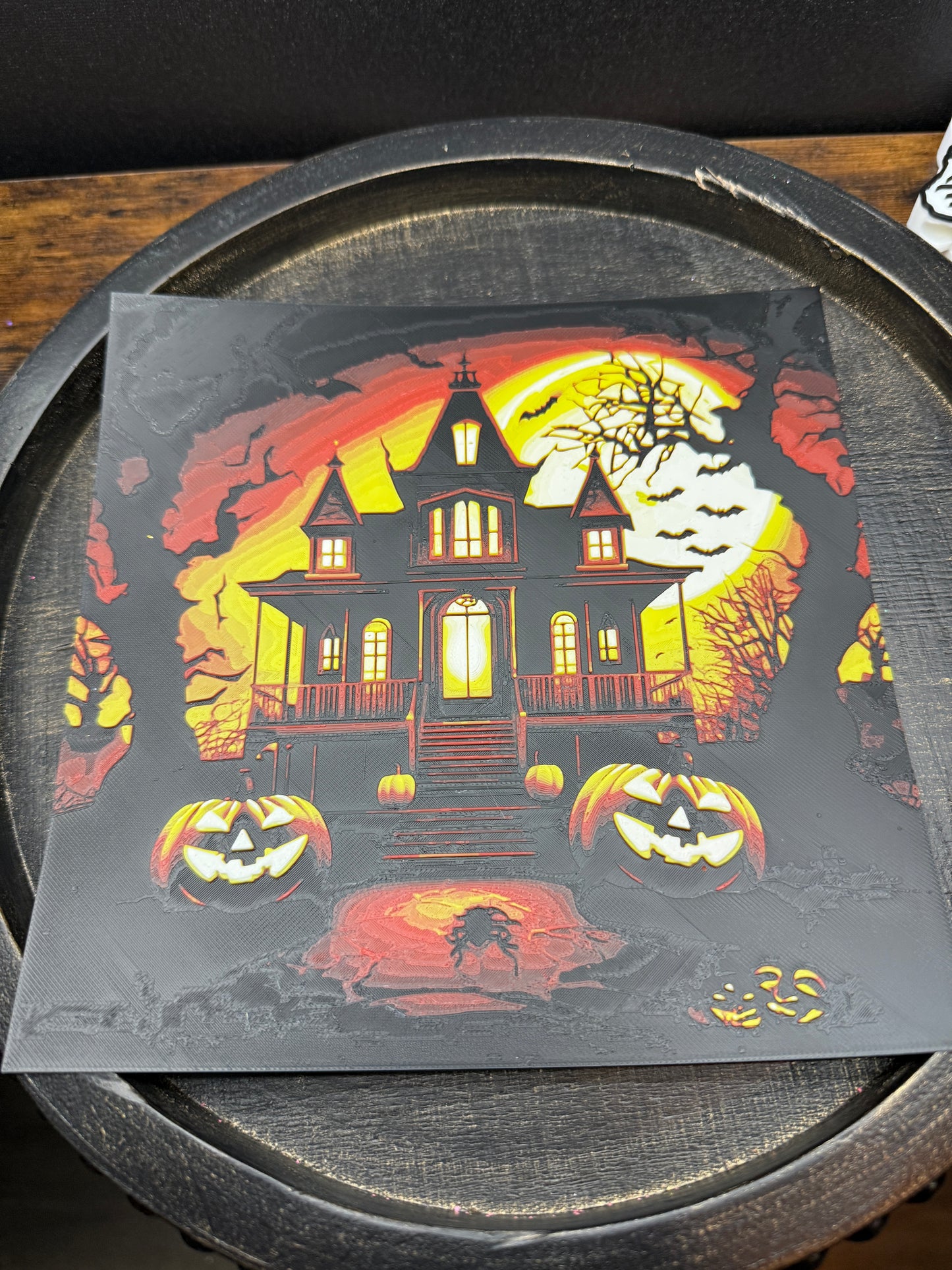 Spooky house 3d painting