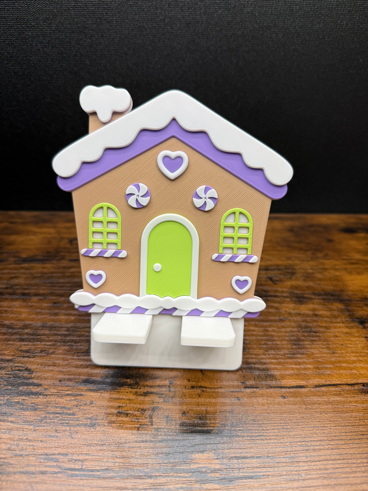 Gingerbread house phone stand
