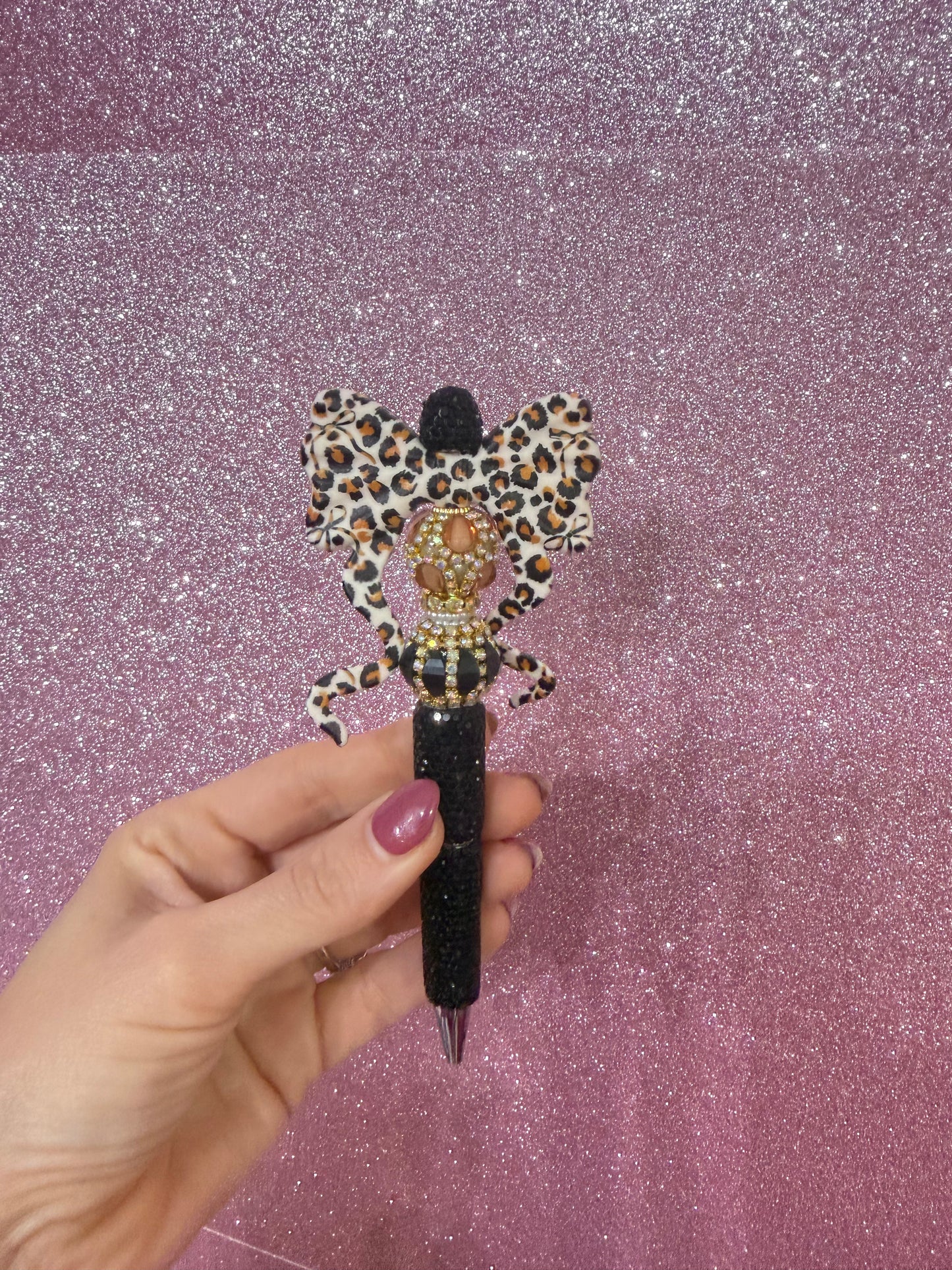 Cheetah print bow