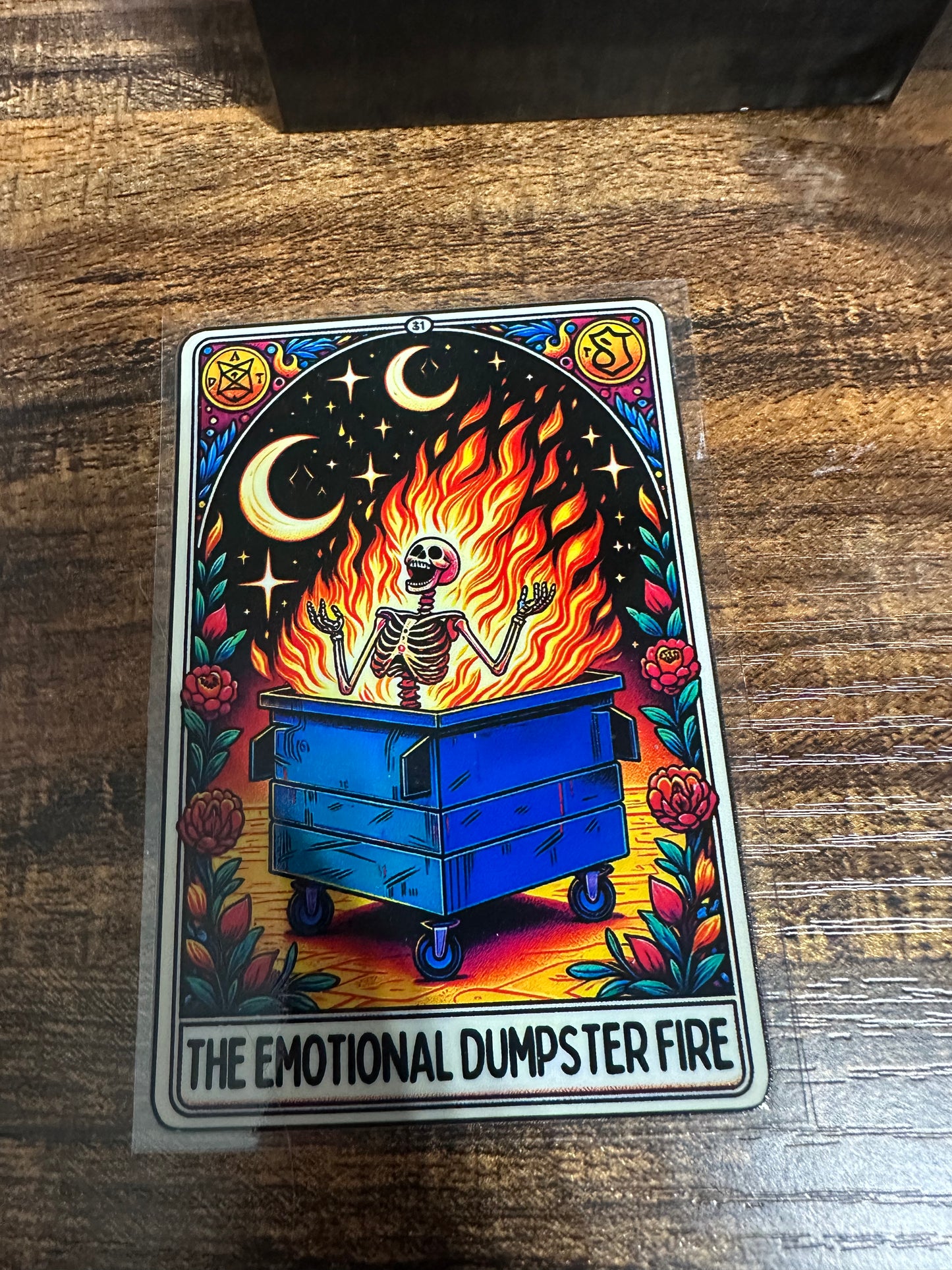 The emotional dumpster fire decal