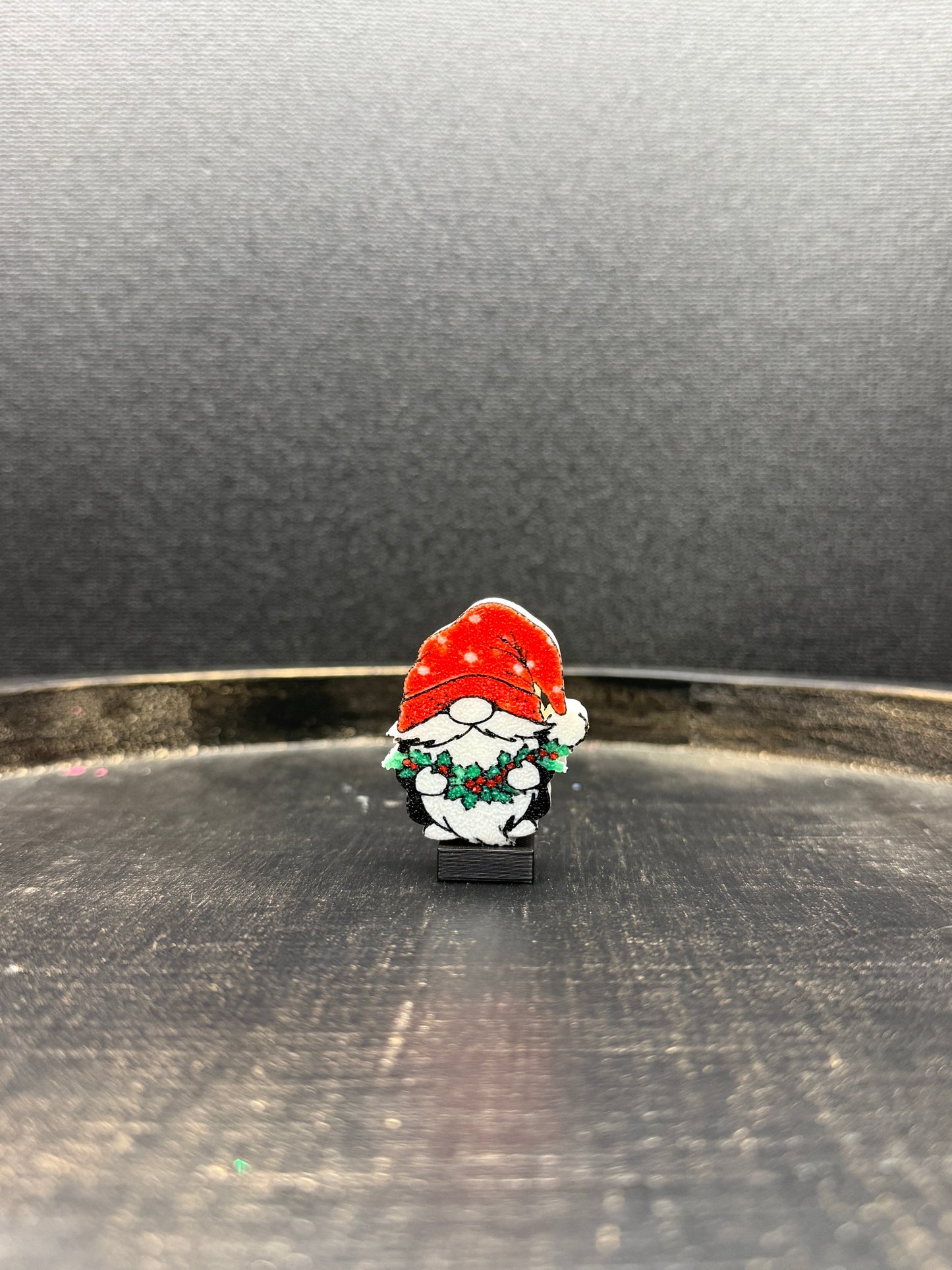 Gnome with Mistletoe Topper
