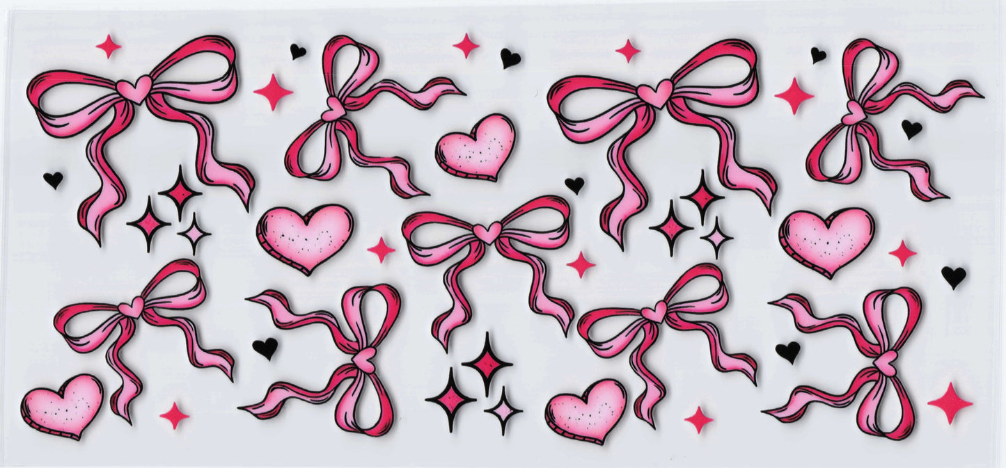 Pink bows and hearts 5