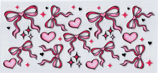 Pink bows and hearts 5