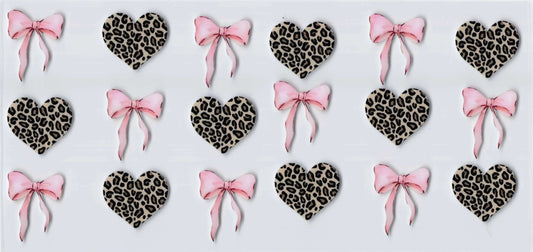 Pink bow & cheetah hearts