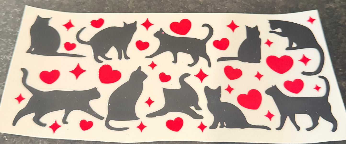 Cat red heart