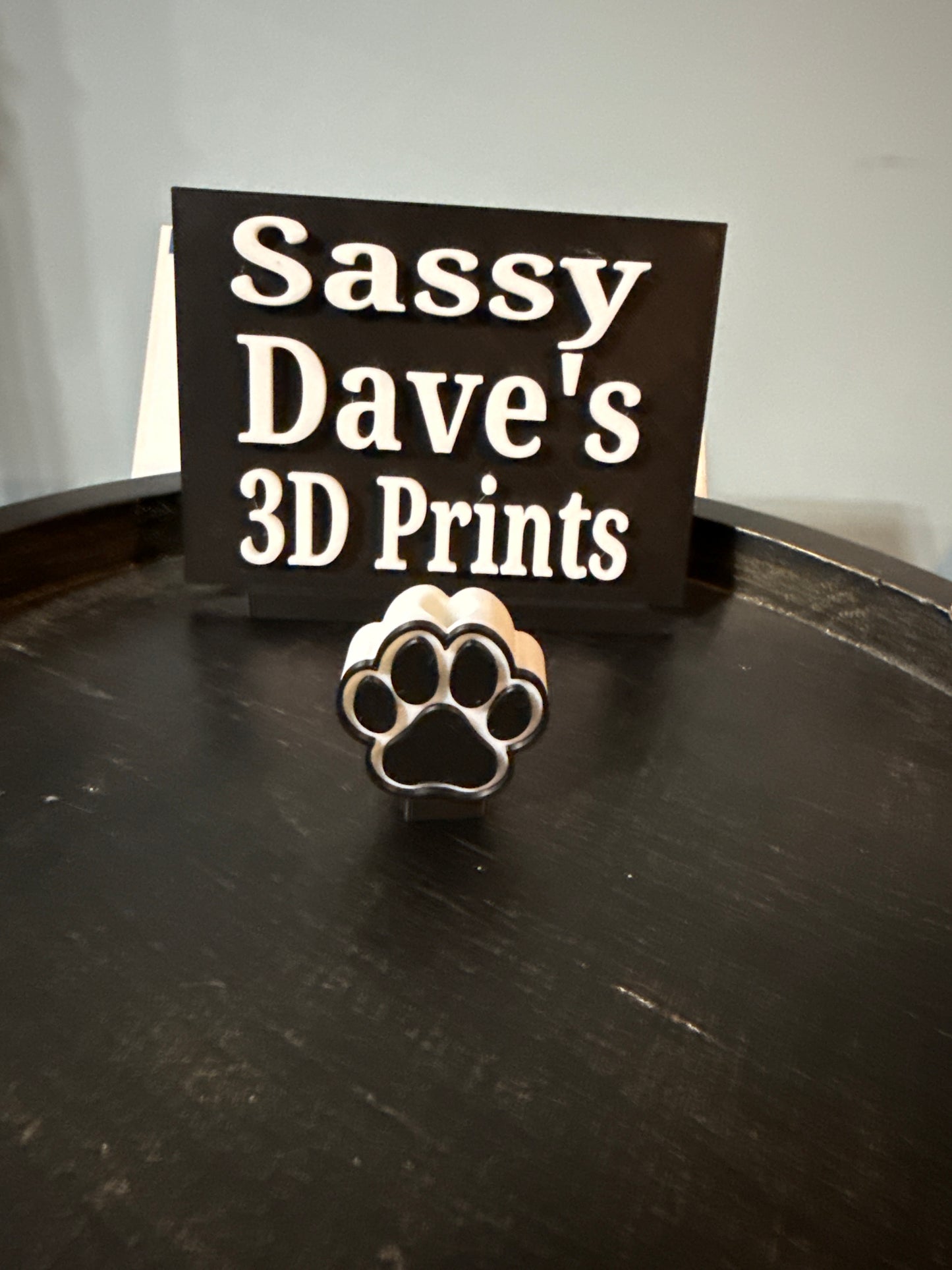 Paw print straw topper