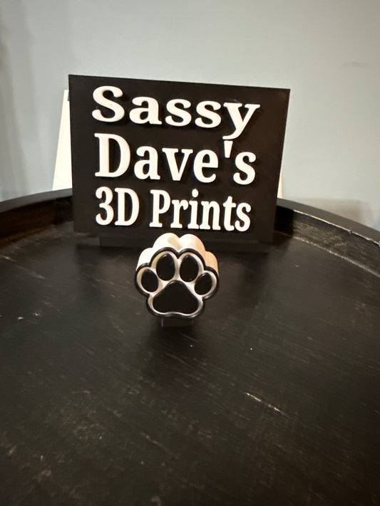 Paw print straw topper