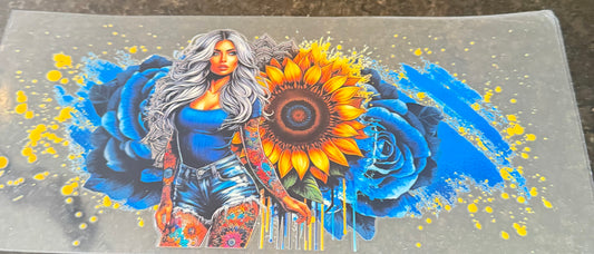 Baddie blue sunflower
