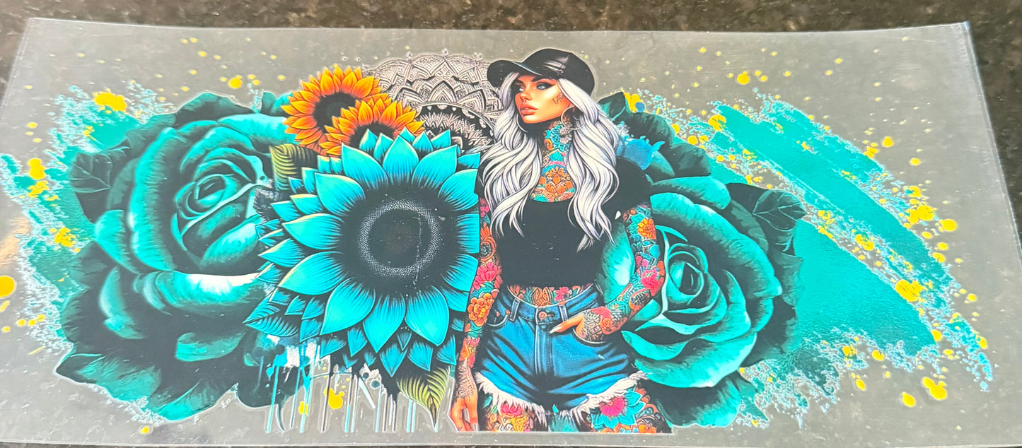 Baddie teal flower
