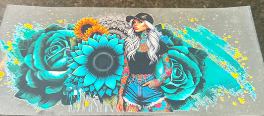 Baddie teal flower