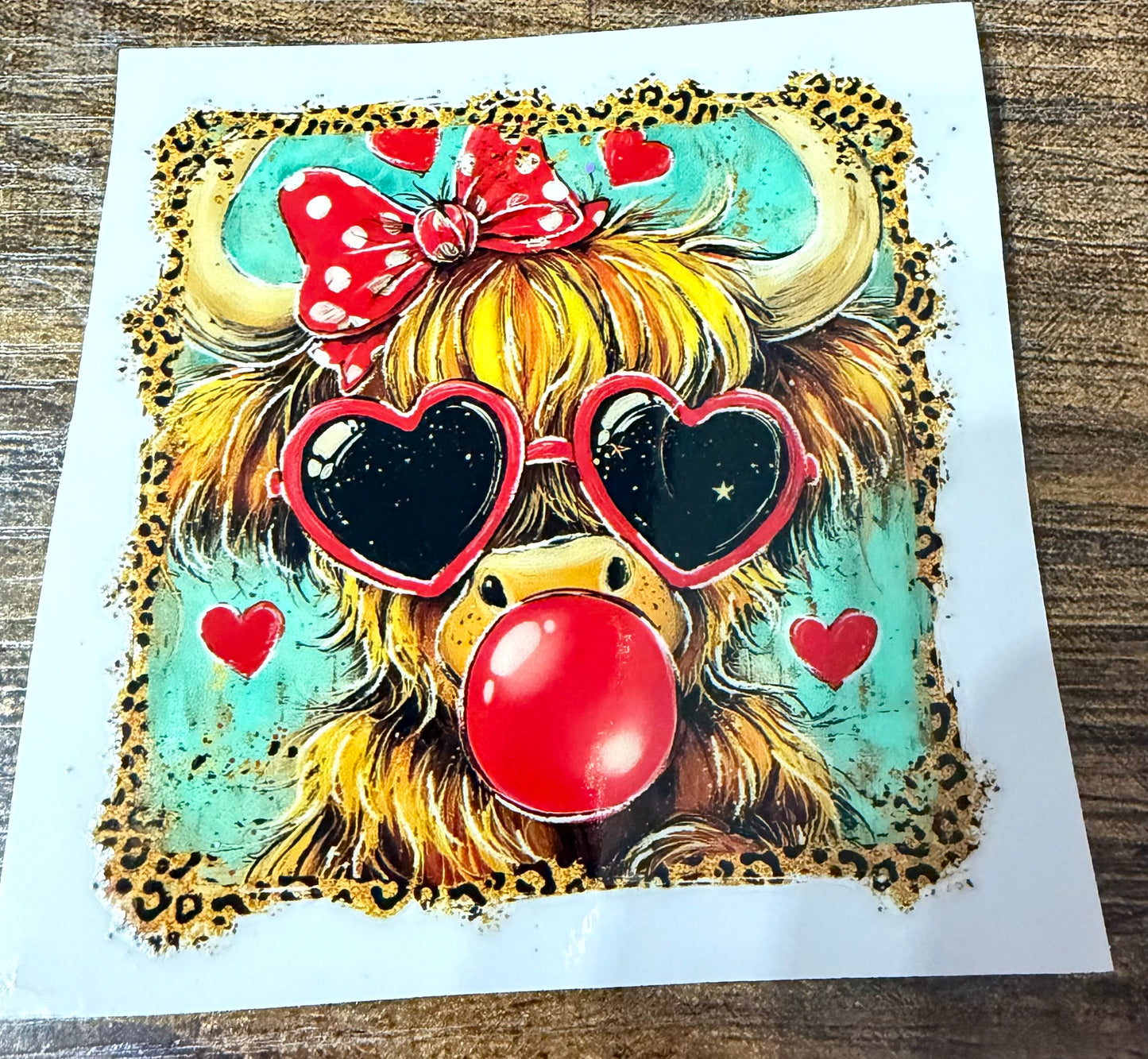 Heart highland cow