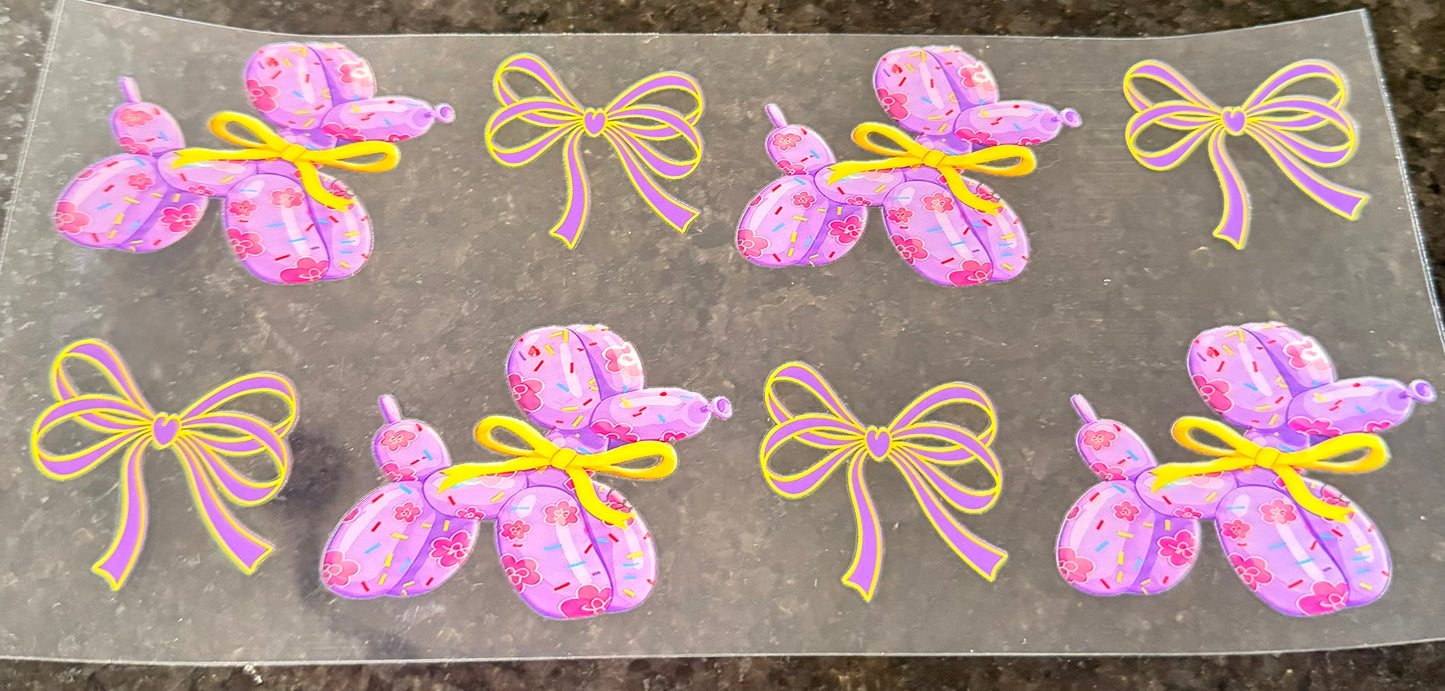 Purple balloon dogs