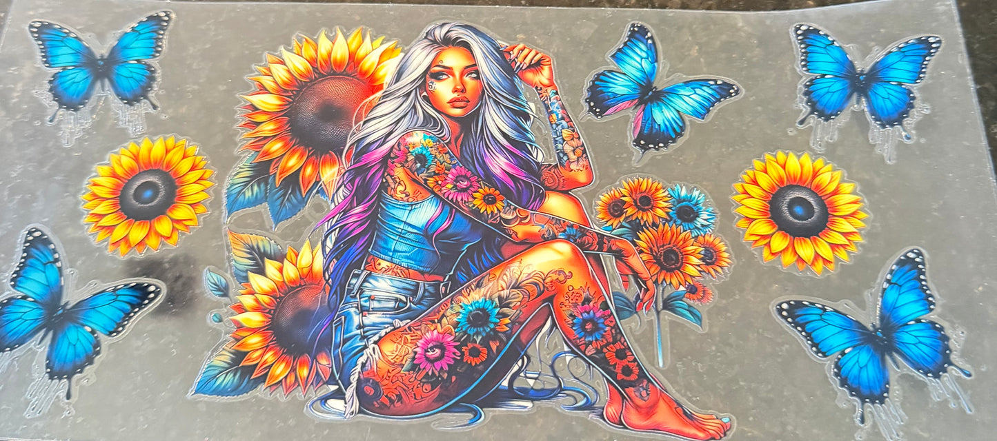 Tatted baddies blue butterfly