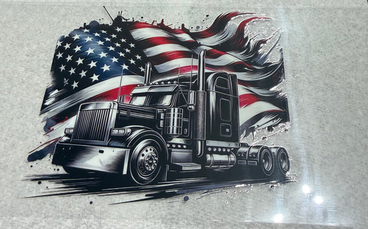 Truck American flag decal