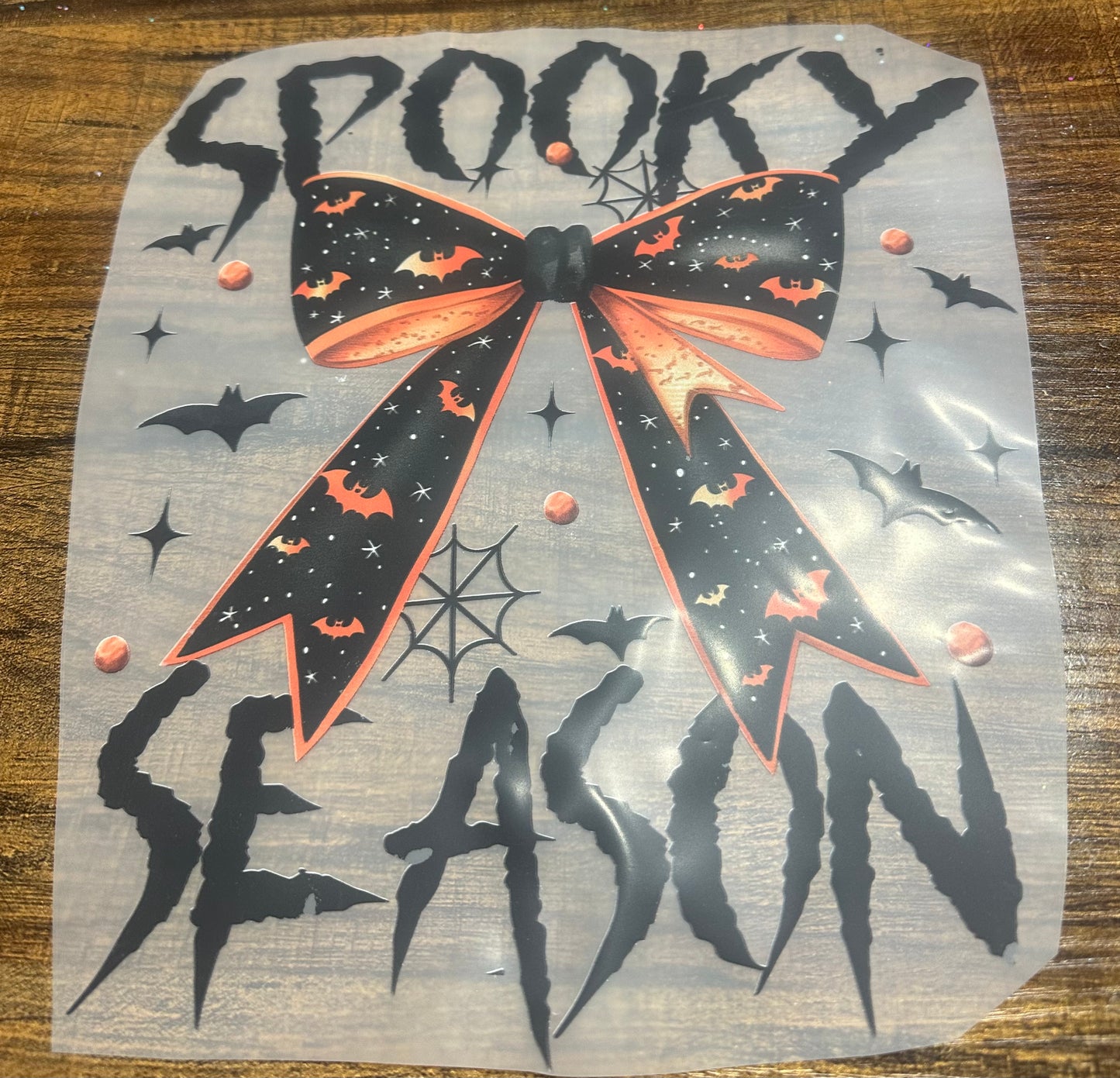 Spooky season bow transfer ￼