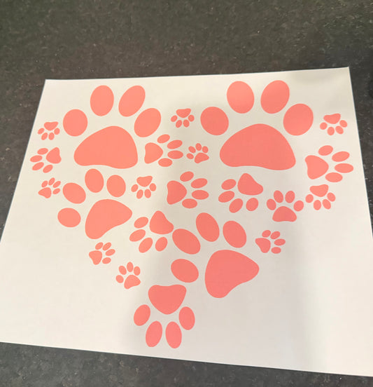 Heart paw print