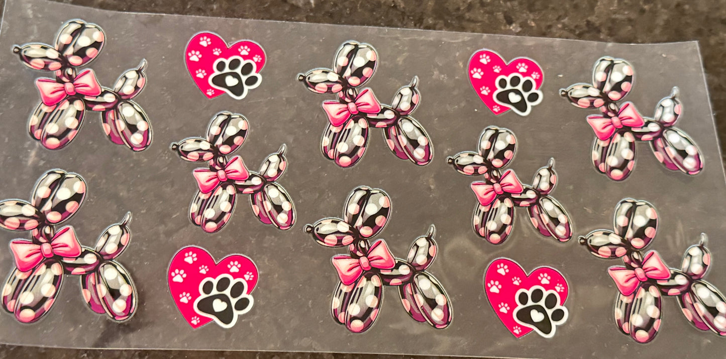 Pink & black balloon dog